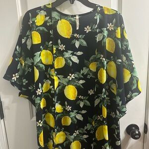 Line n’ Chili Navy Lemon Kimono